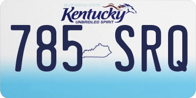 KY license plate 785SRQ