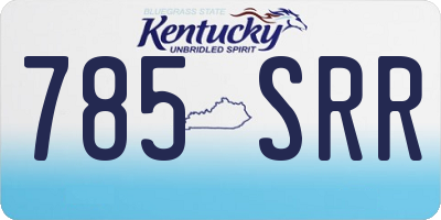 KY license plate 785SRR