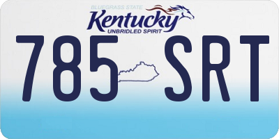KY license plate 785SRT