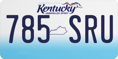 KY license plate 785SRU