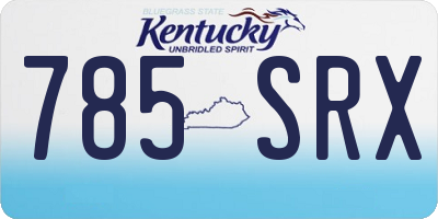 KY license plate 785SRX
