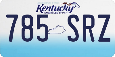 KY license plate 785SRZ