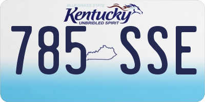 KY license plate 785SSE
