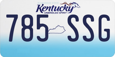 KY license plate 785SSG