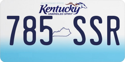 KY license plate 785SSR