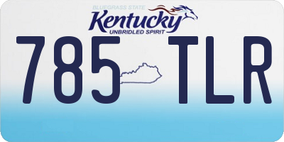 KY license plate 785TLR