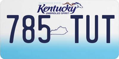 KY license plate 785TUT