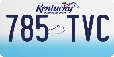 KY license plate 785TVC