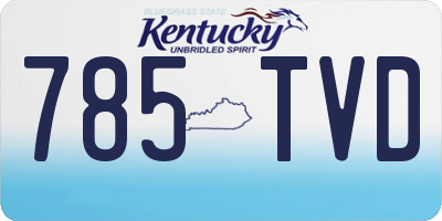 KY license plate 785TVD