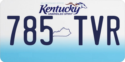 KY license plate 785TVR