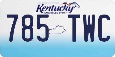 KY license plate 785TWC