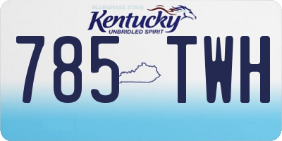 KY license plate 785TWH