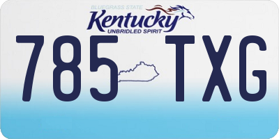 KY license plate 785TXG