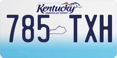 KY license plate 785TXH
