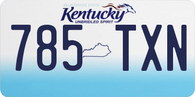 KY license plate 785TXN