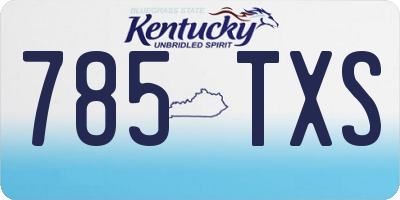 KY license plate 785TXS