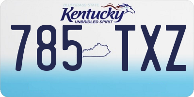 KY license plate 785TXZ