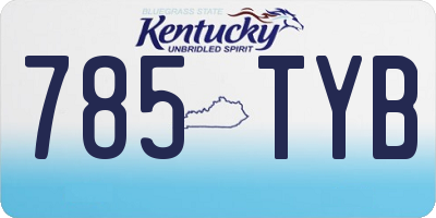 KY license plate 785TYB