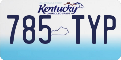 KY license plate 785TYP