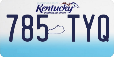 KY license plate 785TYQ