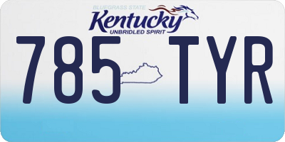 KY license plate 785TYR