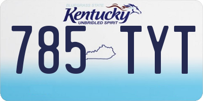 KY license plate 785TYT