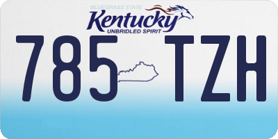 KY license plate 785TZH