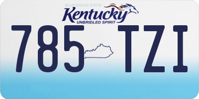 KY license plate 785TZI