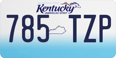 KY license plate 785TZP