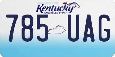 KY license plate 785UAG