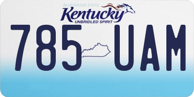 KY license plate 785UAM