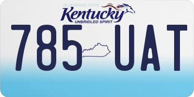 KY license plate 785UAT