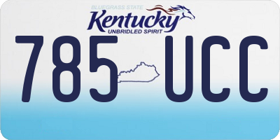 KY license plate 785UCC