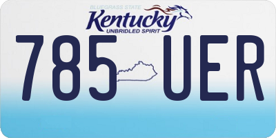 KY license plate 785UER
