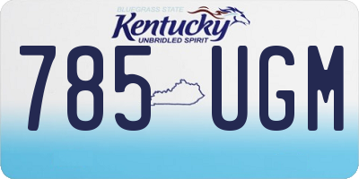 KY license plate 785UGM