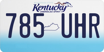 KY license plate 785UHR