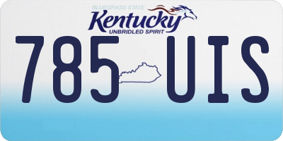KY license plate 785UIS