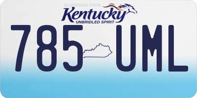 KY license plate 785UML