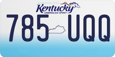 KY license plate 785UQQ
