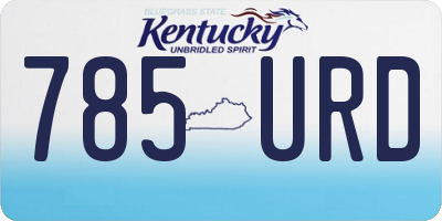 KY license plate 785URD