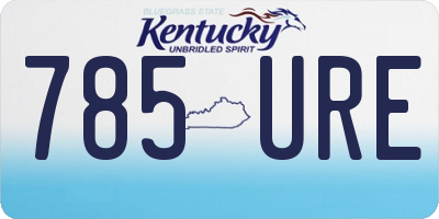 KY license plate 785URE