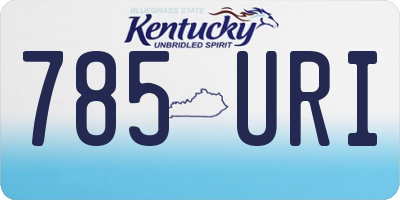 KY license plate 785URI
