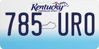 KY license plate 785URO