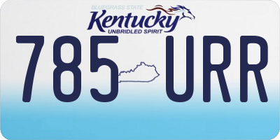 KY license plate 785URR