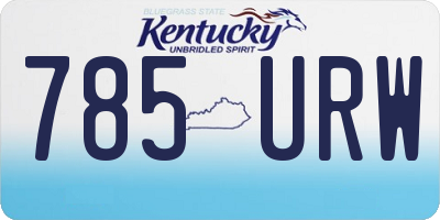 KY license plate 785URW
