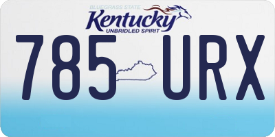 KY license plate 785URX