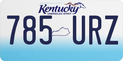 KY license plate 785URZ