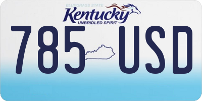 KY license plate 785USD