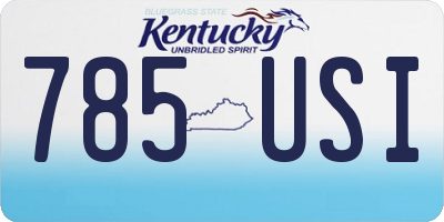 KY license plate 785USI