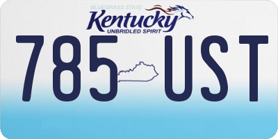 KY license plate 785UST